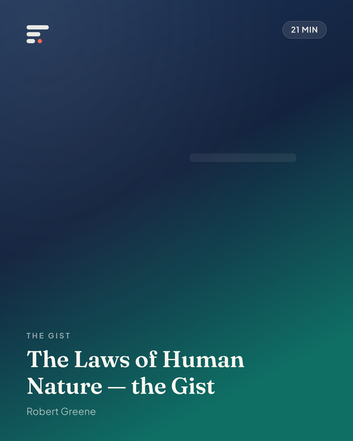 The Laws of Human Nature — the Gist · Gist Library cover