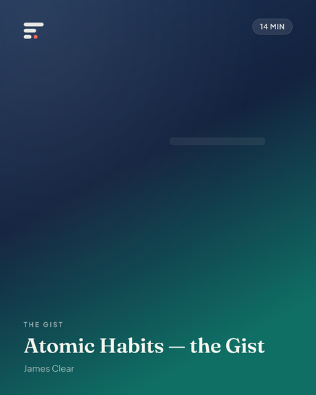 Atomic Habits — the Gist · Gist Library cover